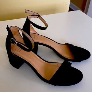 Strappy velour sandals size 8.5